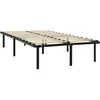 Image de Vidaxl - Base De Base En Métal Noir Lit Classique Lit Diverses Dimensions Taille : 180x200 Cm