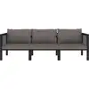 Image de vidaXL Canapé 3 places avec revêtement Anthracite Poly Rattan
