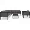 Image de vidaXL Ensemble salon de jardin 8 pièces avec coussins Poly rotin Anthracite