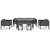 Image de vidaXL Ensemble salon de jardin 8 pièces avec coussins Poly rotin Anthracite