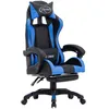 Image de Vidaxl - Fauteuil De Jeux Vidéo Avec Repose-pied Bleu Et Noir Similicuir
