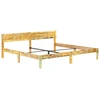 Image de vidaXL Lit en bois massif vieux bois 200x200 cm
