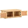 Image de vidaXL Table basse 90x50x35 cm en bois massif de manguier et tressage naturel