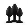 Image de Ensemble de plugs anaux en silicone avec diamant - Coeur