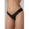 Image de Christine - String perle avec entrejambe ouverte Pia - Noir