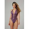 Image de Christine - Body string ouvert à l'entrejambe "Renee" - Violet