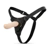 Image de Easytoys Fetish - Gode ceinture avec harnais - Noir/Beige