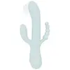 Image de Good Vibes Only - Triple Stimulation Vibe - Soft Silicone - Bleu