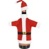 Image de Étui à bouteilles de Noël élégant : ensemble veste et bonnet de Père Noël