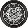 Image de Horloge murale style loft, noire