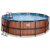 Image de Exit Toys - Piscine Exit Wood Ø450x122cm Avec Pompe Filtrante - Marron