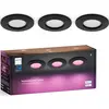 Image de Downlight Slim S 90 mm Blanc et Color Ambiance Noir, lot de 3