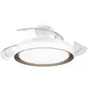 Image de Ventilateur de plafond LED Philips Bliss 63W or/blanc avec pales rétractables transparentes et télécommande - Neuf