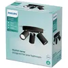 Image de Philips Spot de plafond/mural Idris, 3×, Spot pour rail, GU10, 3 ampoules, LED, 220-240 V, Noir