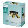 Image de Philips Spot de plafond/mural Idris, 3×, Spot pour rail, GU10, 3 ampoules, LED, 220-240 V, Noir