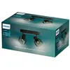 Image de Philips Spot plafond/mur Sleet, 2×, Spot pour rail, E14, 2 ampoules, LED, 220-240 V, Noir