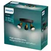 Image de Philips 8720169299955 Conduit, spot de plafond D196 mm, 3xGU10, noir, laiton, ClickFix