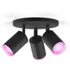 Image de Philips Hue White&Col. Amb. Fugato Spot 3flg schwarz 3x4.2W