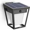 Image de Applique murale solaire à LED, double luminosité, noire, IP44