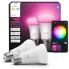 Image de Ampoule connectée Philips Hue A60 E27 1100 lm blanc et couleur dimmable Pack de 2 Blanc mat - Neuf