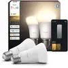 Image de Ampoule LED connectée Philips Hue A60 AABUO37070 E27 1100 lm 2700K Dimmable Pack de 2 Blanche - Neuf
