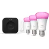 Image de Philips Hue white & Color ambiance Kit De Démarrage : Trois ampoules Connectées E27 + Dimmer Switch + Hue Bridge Pro