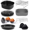 Image de Fentic Accessoires friteuse à air chaud - 19 pièces - Convient pour XL et XXL Air Fryer - Moule en silicone pour friteuse à air chaud et livre de recettes électronique inclus