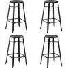 Image de Vidaxl - Tabourets De Bar Lot De 4 Noir Acier