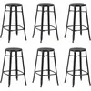 Image de Vidaxl - Tabourets De Bar Lot De 6 Noir Acier
