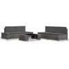 Image de Vidaxl - Salon De Jardin 5 Pcs Résine Tressée Gris