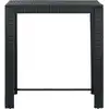 Image de vidaXL Table de bar de jardin noire 100x60,5x110,5 cm Poly rotin