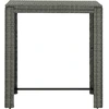 Image de vidaXL Table de bar de jardin Gris 100x60,5x110,5 cm Poly rotin