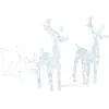 Image de vidaXL Rennes & traîneau Décoration de Noël 160 LEDs 130 cm Acrylique
