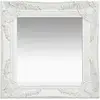 Image de Miroir Mural Style Baroque 40x40 Cm Blanc