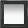 Image de Miroir Mural Conception Anti-âge Cadre Ornemental De Style Baroque 50 X 50 Cm Couleurs Diverses Couleur : Noir