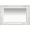 Image de Miroir Mural Conception Anti-âge Cadre Ornemental De Style Baroque 60 X 40 Cm Diverses Couleurs Couleur : Blanche