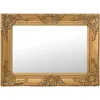 Image de Miroir Mural Style Baroque 60x40 Cm Doré
