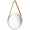 Image de Vidaxl Miroir Mural Avec Sangle 40 Cm Argenté