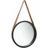 Image de Miroir Mural Avec Sangle 50 Cm Noir Vidaxl