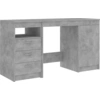 Image de vidaXL Bureau gris béton 140x50x76 cm Bois composite