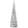Image de Sapin De Noël Artificiel Escamotable Argenté 150 Cm Pet Vidaxl