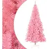 Image de Vidaxl   Sapin De Noël Artificiel Rose 180 Cm   Pvc Réaliste   Support En Acier Pour Stabilité   Réutilisable Intérieur/extérieur