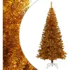 Image de Sapin De Noël Artificiel Avec Support Doré 180 Cm Pet Vidaxl