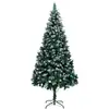 Image de Vidaxl Sapin De Noël Avec Pommes De Pin Et Neige Blanche 240 Cm
