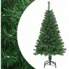 Image de Vidaxl   Sapin De Noël Artificiel Vert 150 Cm   Branches Épaisses En Pvc   Support Métallique Inclus   Pour Intérieur Et Extérieur Sous Abri
