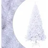 Image de Vidaxl   Sapin De Noël Artificiel Blanc 180 Cm   Branches Épaisses En Pvc   Support Métallique Inclus   Convient Intérieur/extérieur   Diamètre 95 Cm
