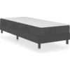Image de vidaXL Lit boxspring gris foncé tissu 100x200 cm