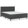 Image de vidaXL Lit boxspring gris foncé tissu 160x200 cm