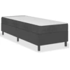 Image de vidaXL Lit boxspring gris foncé tissu 100x200 cm