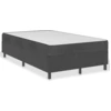 Image de vidaXL Lit boxspring gris foncé tissu 120x200 cm